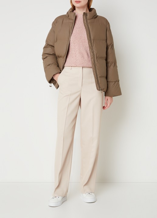 Neo Noir Fox puffer jack met afneembare capuchon - voorkant 2 bruin
