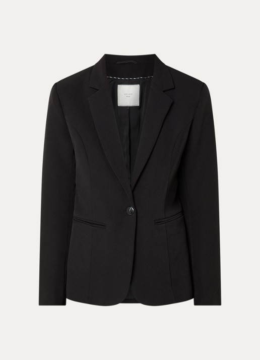 Neo Noir Francine blazer met schoudervulling - voorkant 3 zwart