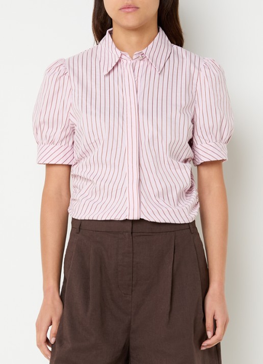 Neo Noir Frannie blouse met streepprint en ballonmouw