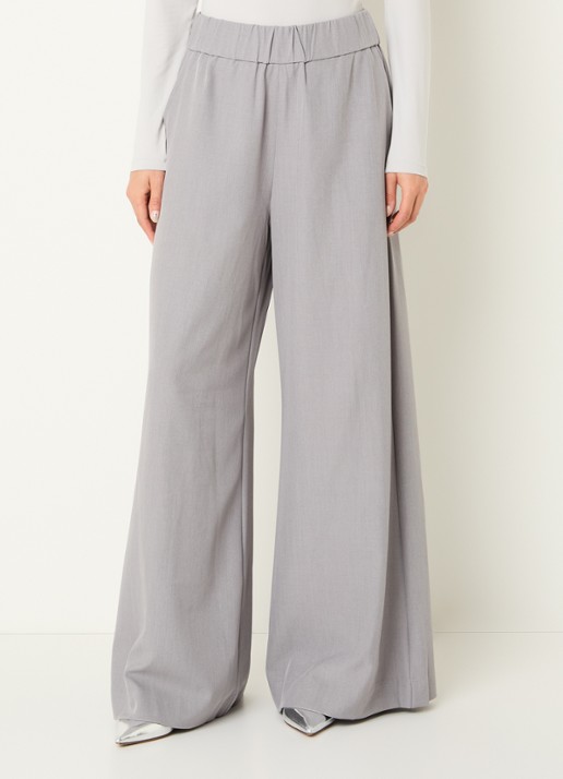 Neo Noir Janel high waist wide fit pantalon met steekzakken