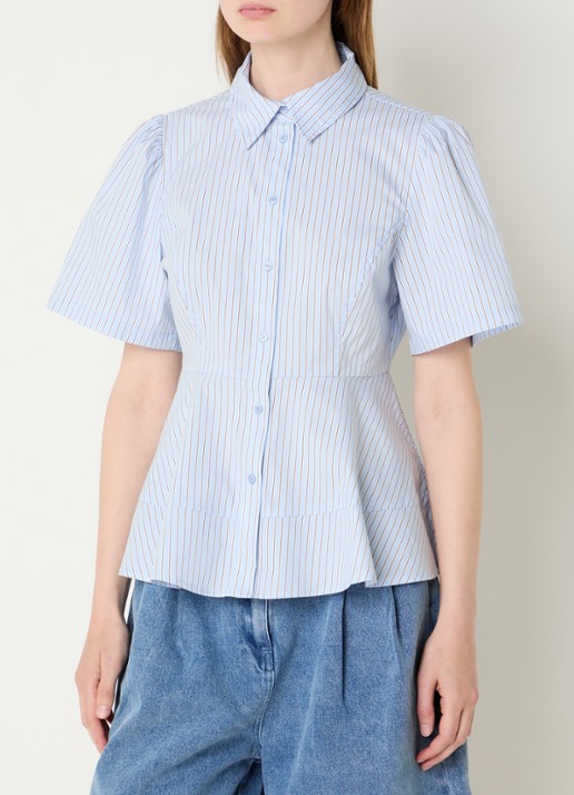 Neo Noir Janelle blouse met streepprint
