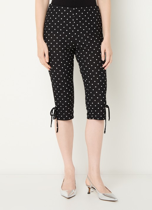 Neo Noir Juan high waist skinny fit korte legging met stippenprint