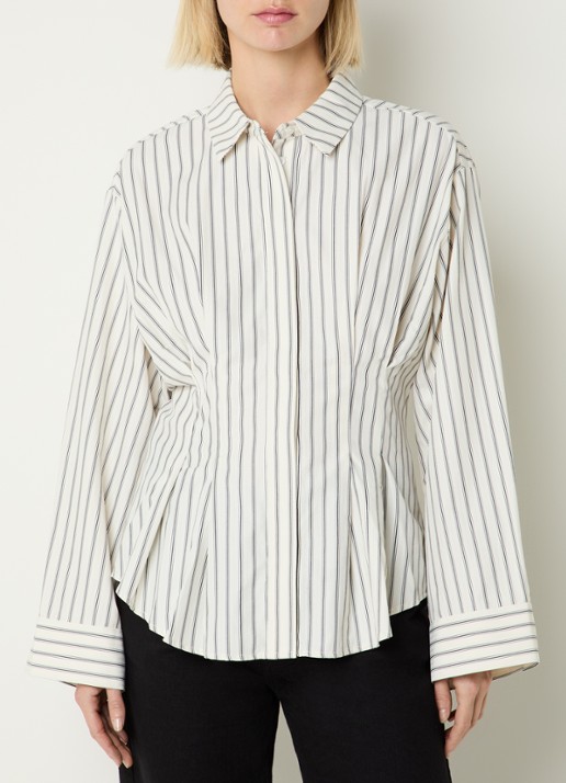 Neo Noir Lytra blouse met streepprint