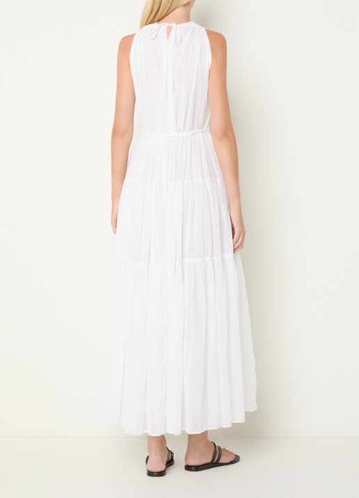 Neo Noir Misha maxi jurk met V-hals - achterkant 2 wit