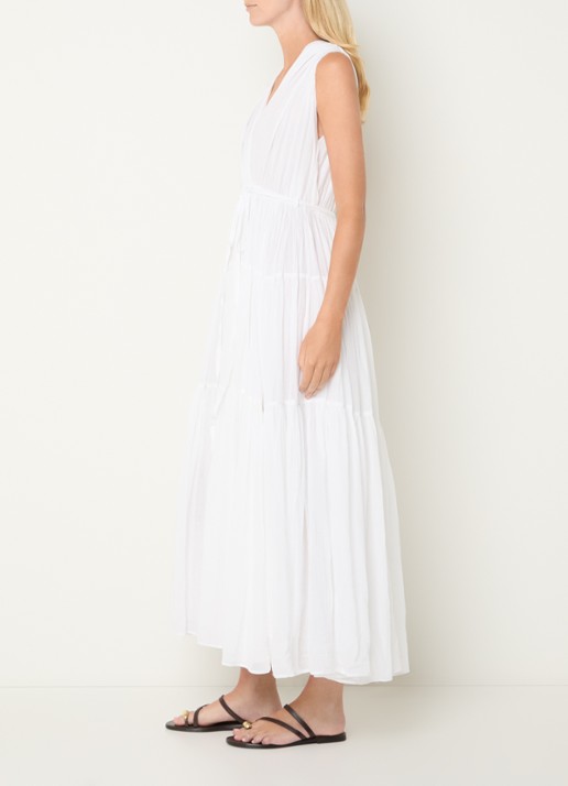 Neo Noir Misha maxi jurk met V-hals - voorkant 4 wit