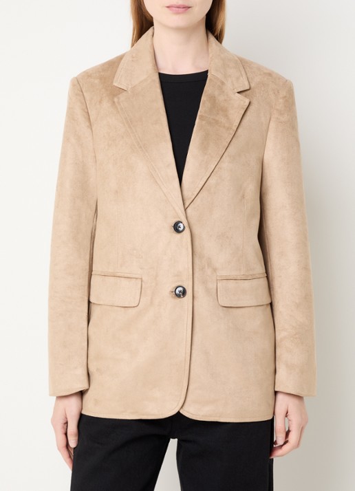 Neo Noir Namy blazer van imitatiesuède met klepzakken