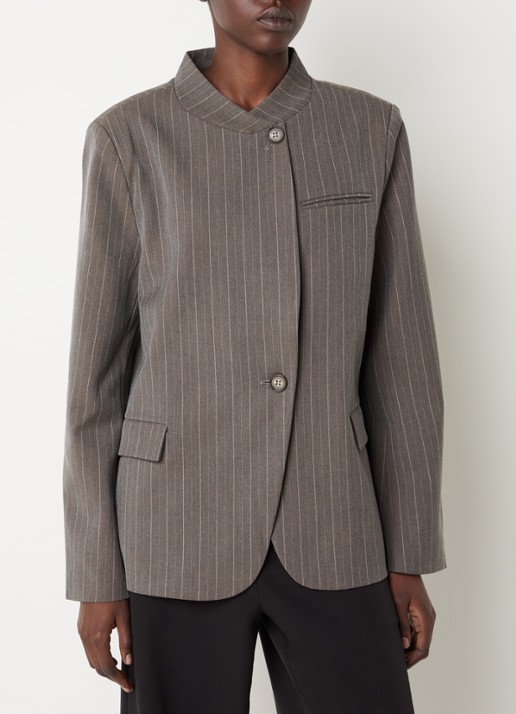 Neo Noir Nerine blazer met krijtstreep en klepzakken