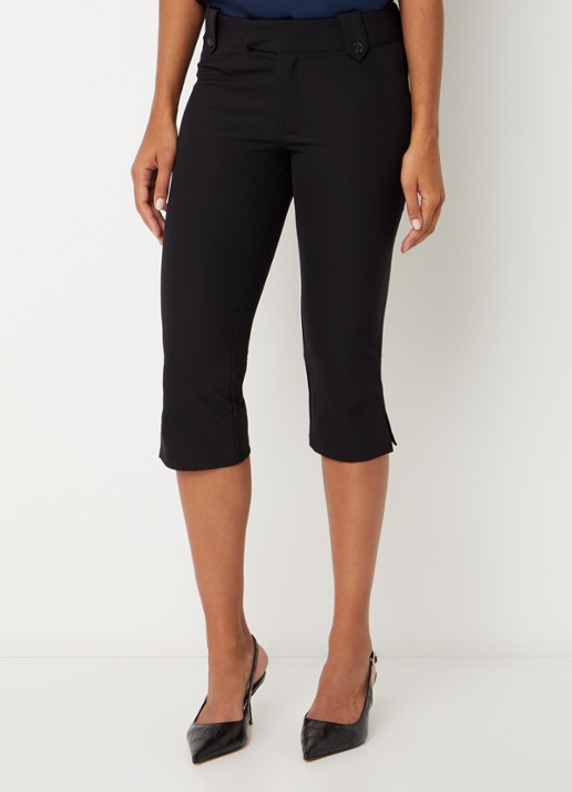 Neo Noir Shawnee high waist slim fit korte broek met split