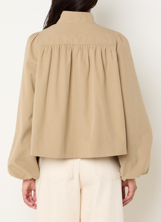 Neo Noir Tirsa trenchcoat met steekzakken - achterkant 2 beige