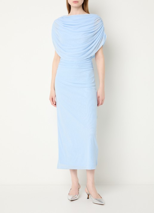 Neo Noir Tottuna off shoulder midi jurk met gedrapeerd detail