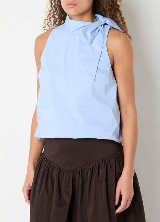 Neo Noir Veda mouwloze top met sjaalkraag