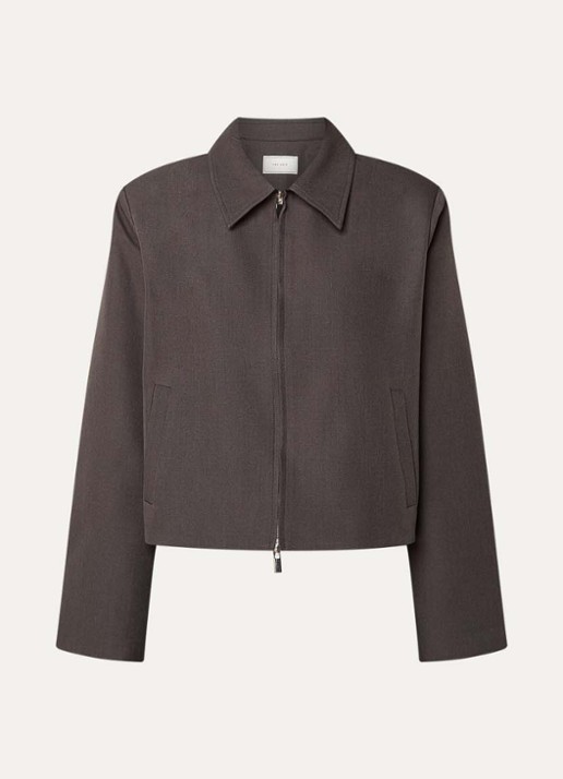 Neo Noir Vianney cropped jack met steekzakken - voorkant antraciet