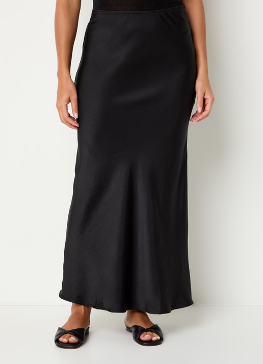 Neo Noir Vicky maxi rok van satijn