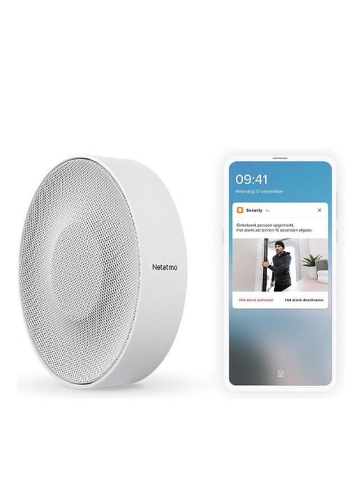 Netatmo Slimme sirene voor binnen - detail 5 gebroken wit
