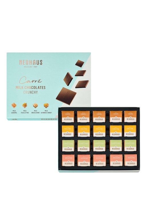 Neuhaus Carré Crunchy box chocoladetabletten 40 stuks - voorkant 2 multicolor