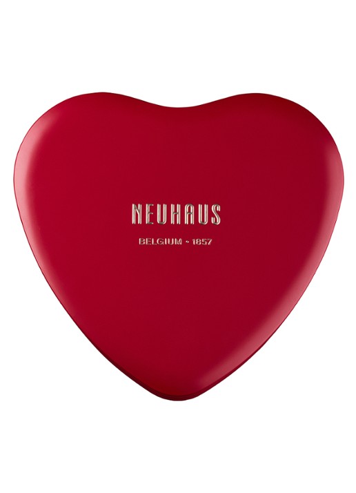 Neuhaus Chocolade bonbons in hartendoos 124 gram  - voorkant undefined