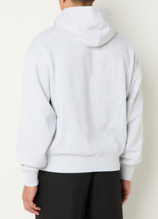 New Amsterdam Surf Association Chop hoodie met logoborduring - achterkant 5 grijsmele