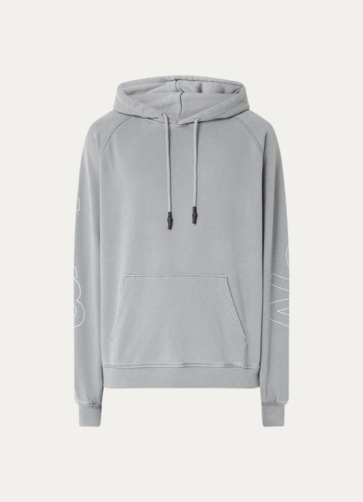 New Amsterdam Surf Association Hoodie met backprint  - voorkant 2 grijs