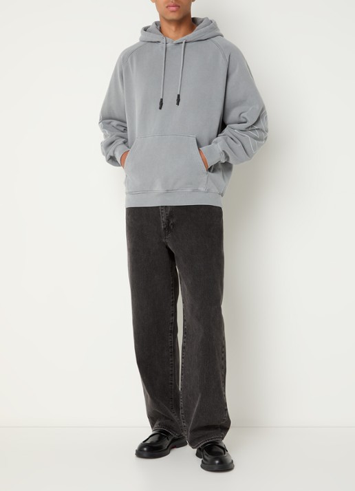 New Amsterdam Surf Association Hoodie met backprint  - voorkant 3 grijs
