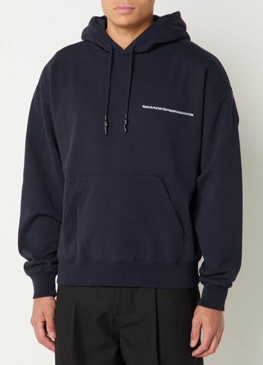 New Amsterdam Surf Association Hoodie met logo- en backprint - achterkant donkerblauw