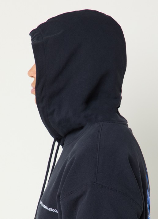 New Amsterdam Surf Association Hoodie met logo- en backprint - detail 3 donkerblauw