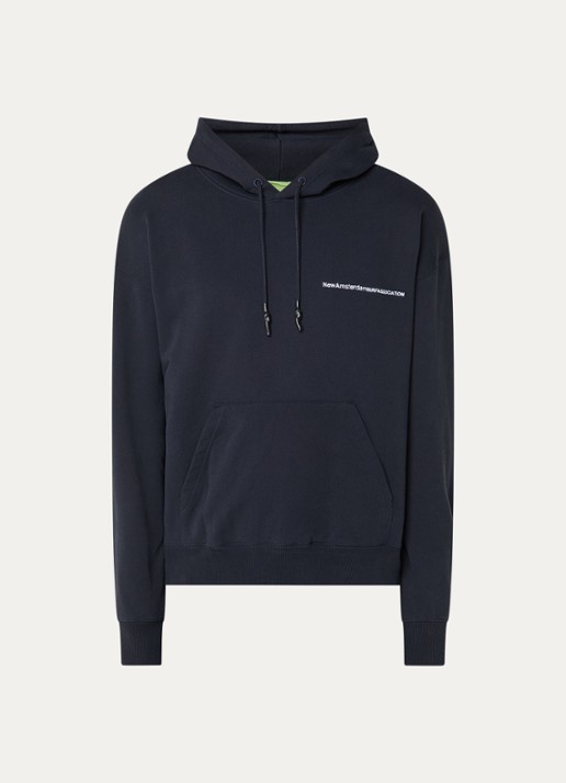 New Amsterdam Surf Association Hoodie met logo- en backprint - voorkant 4 donkerblauw
