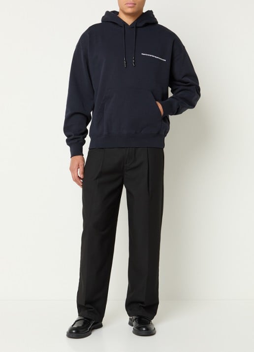 New Amsterdam Surf Association Hoodie met logo- en backprint - voorkant 5 donkerblauw