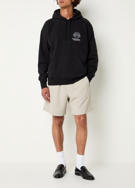 New Amsterdam Surf Association Hoodie met logo- en backprint - voorkant 5 zwart