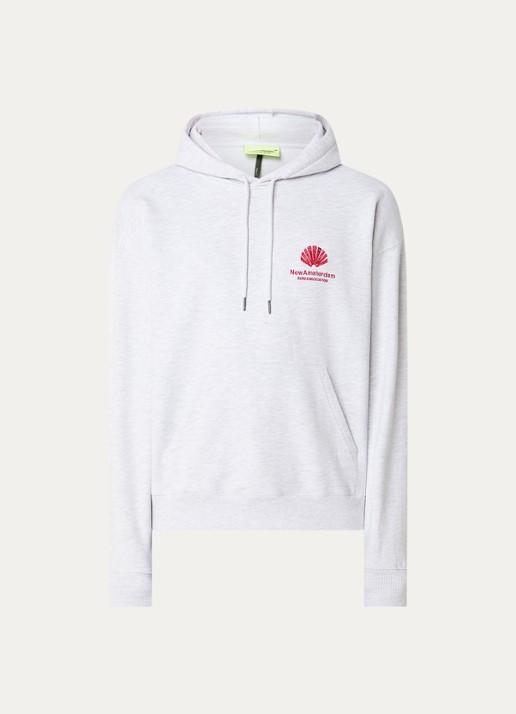 New Amsterdam Surf Association Hoodie met logo- en backprint - voorkant 4 grijsmele