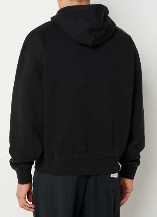 New Amsterdam Surf Association Hoodie met logoborduring en kangoeroezak - achterkant 3 zwart