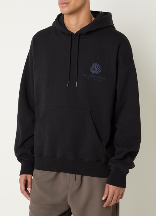 New Amsterdam Surf Association Hoodie met logoborduring - achterkant 3 zwart