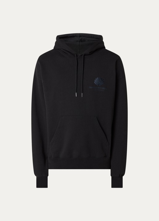 New Amsterdam Surf Association Hoodie met logoborduring - voorkant zwart