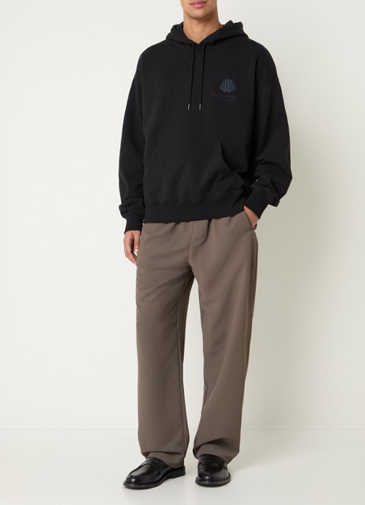 New Amsterdam Surf Association Hoodie met logoborduring - voorkant 2 zwart