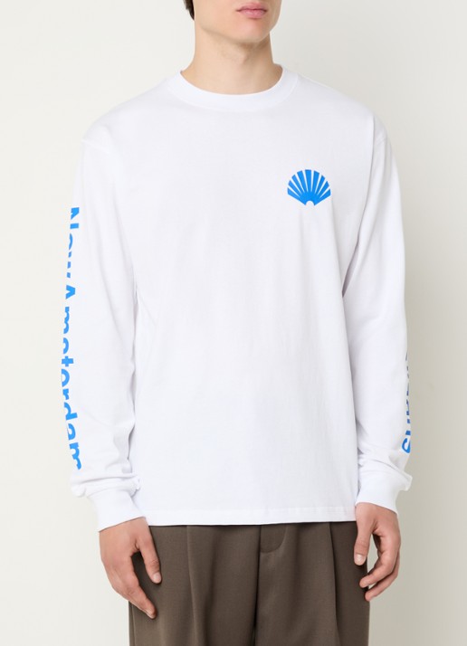 New Amsterdam Surf Association  Longsleeve met logo- en backprint - achterkant 4 kobaltblauw