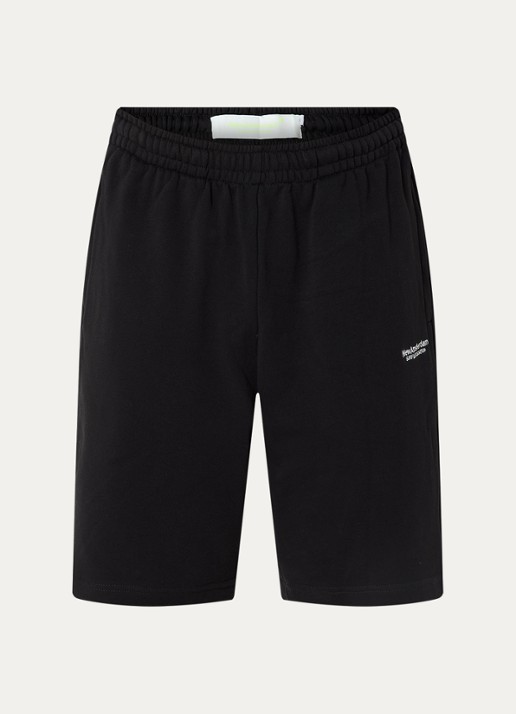 New Amsterdam Surf Association Loose fit korte joggingbroek met logo - voorkant 2 zwart