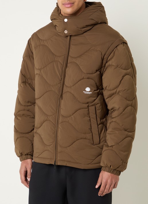 New Amsterdam Surf Association Puffer jack met quilt patroon en logoborduring