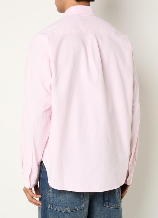 New Amsterdam Surf Association Regular fit overhemd met logoborduring  - achterkant 4 roze