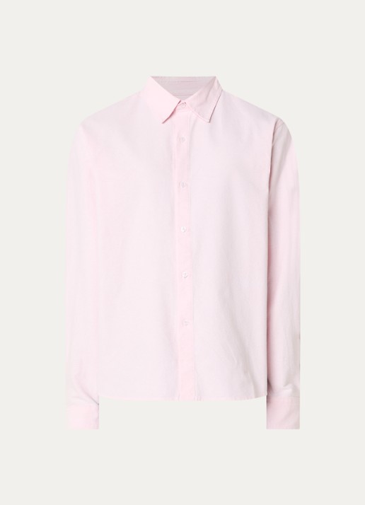 New Amsterdam Surf Association Regular fit overhemd met logoborduring  - voorkant 2 roze