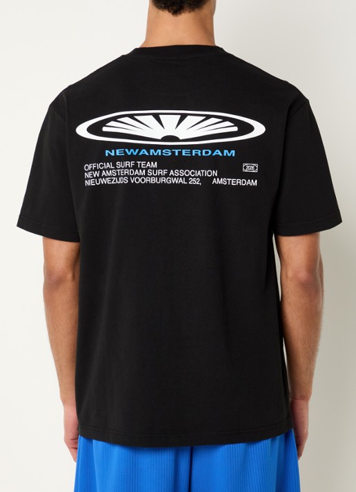 New Amsterdam Surf Association Shaper T-shirt met logo- en backprint