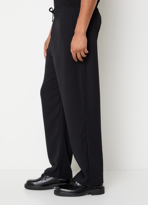 New Amsterdam Surf Association Straight fit chino met steekzakken - detail 4 zwart