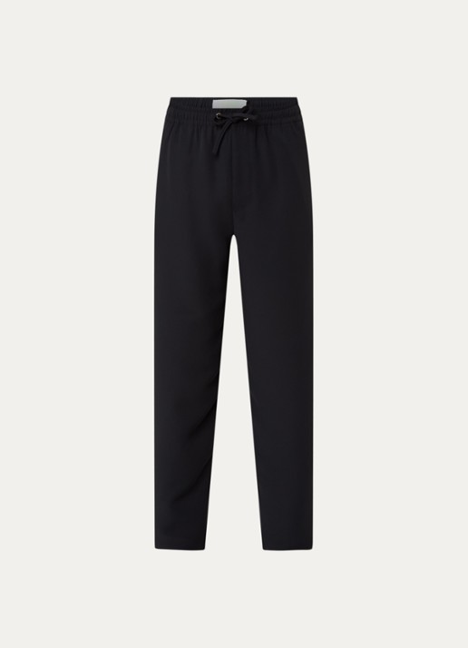New Amsterdam Surf Association Straight fit chino met steekzakken - voorkant zwart