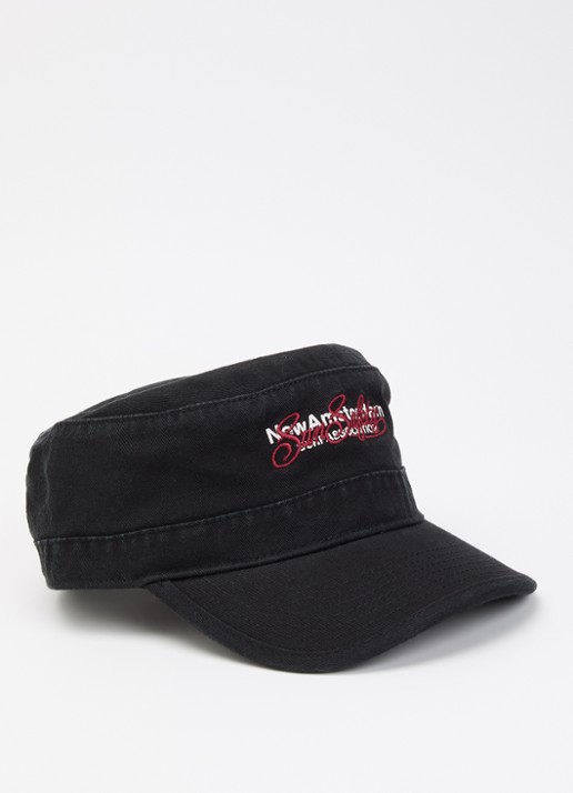 New Amsterdam Surf Association Sunsafety pet met logo en borduring - voorkant 2 zwart