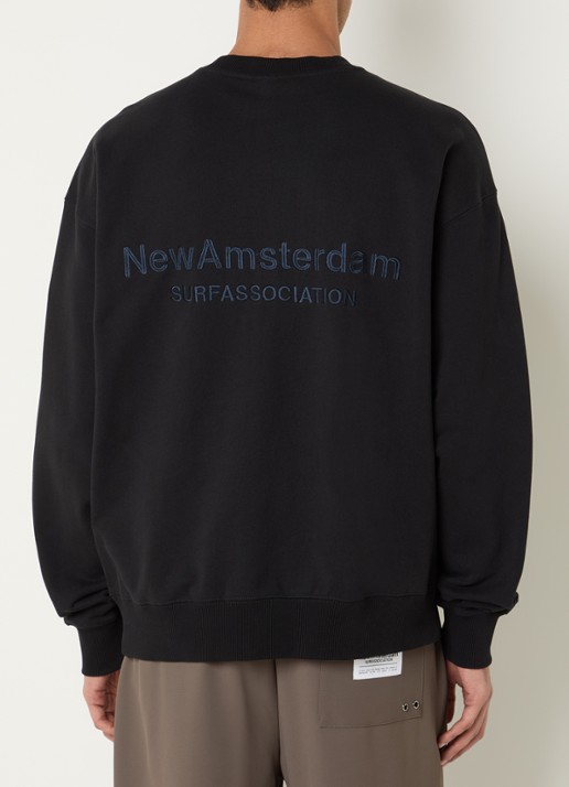 New Amsterdam Surf Association Sweater met logo- en backprint - achterkant 2 zwart