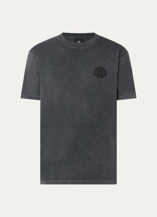 New Amsterdam Surf Association T-shirt met logo- en backprint - voorkant 2 antraciet