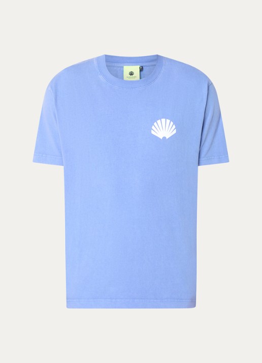 New Amsterdam Surf Association T-shirt met logo- en backprint - voorkant 2 blauw