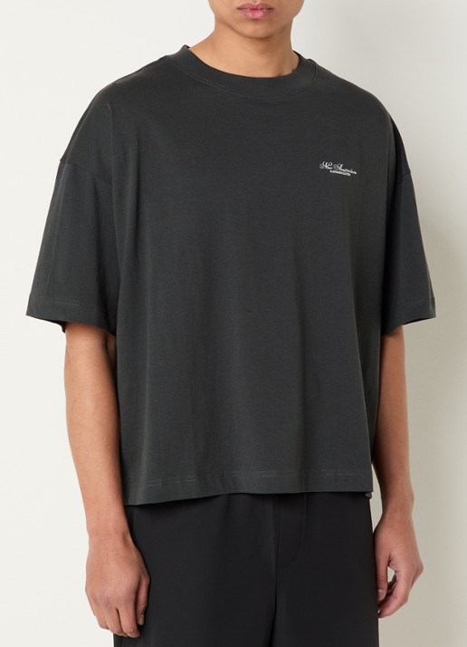 New Amsterdam Surf Association T-shirt met logo- en backprint - achterkant 4 antraciet