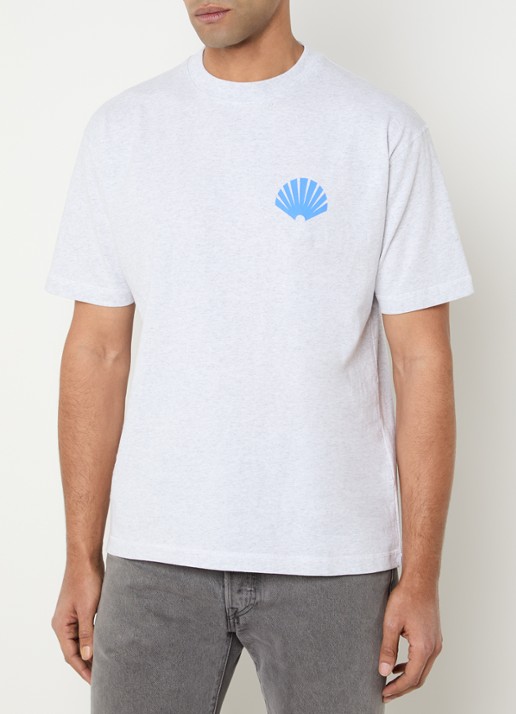 New Amsterdam Surf Association T-shirt met logo- en backprint - achterkant 4 grijsmele