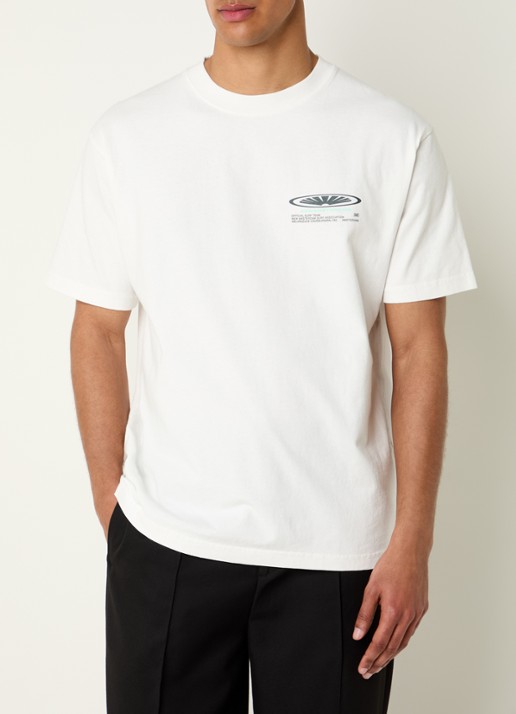 New Amsterdam Surf Association T-shirt met logo- en backprint - achterkant 4 wit
