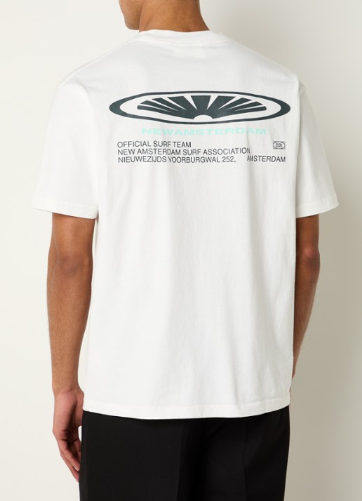 New Amsterdam Surf Association T-shirt met logo- en backprint