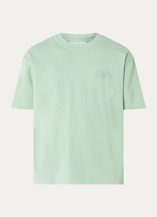 New Amsterdam Surf Association T-shirt met logoborduring - voorkant groen
